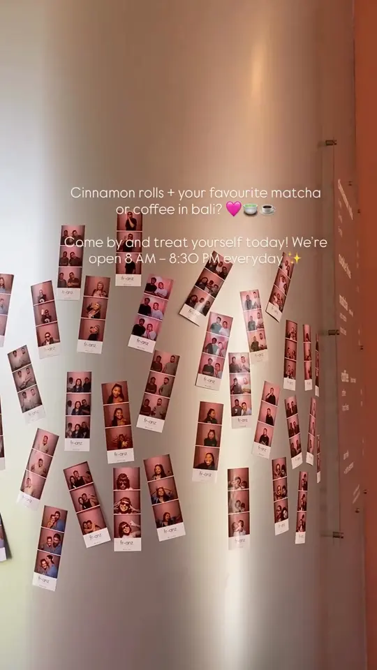 The wall of photobooth strips inside fr-anz